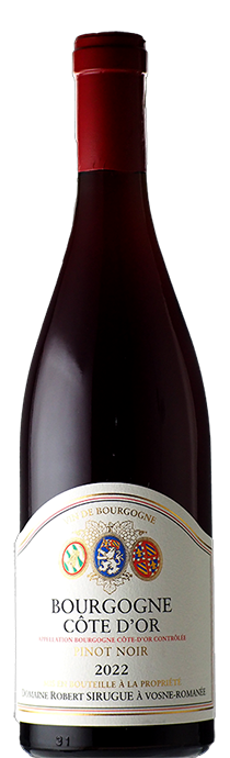 		Bourgogne Côte d'Or Pinot Noir / Robert Sirugue	ブルゴーニュ・コート・ドール　ピノ・ノワール / ロベール・シリュグ	2022