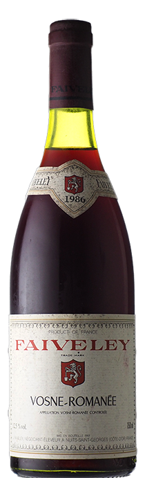 	Vosne Romanée / Faiveley	ヴォーヌ・ロマネ / フェヴレィ 	1986