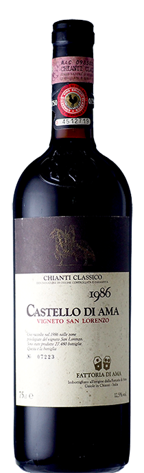 	Chianti Classico San Lorenzo / Castello di Ama	キャンティ・クラシコ　サン・ロレンツィオ / カステッロ・ディ・アマ	1986