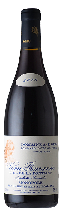  Vosne Romanée Clos de la Fontaine / A.-F. Gros ヴォーヌ・ロマネ　クロ・ド・ラ・フォンテーヌ / アンヌ＆フランソワーズ・グロ 2010